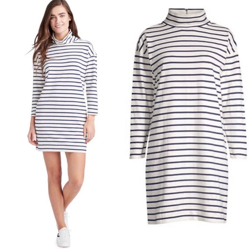 Vineyard Vines funnel neck striped knit dress